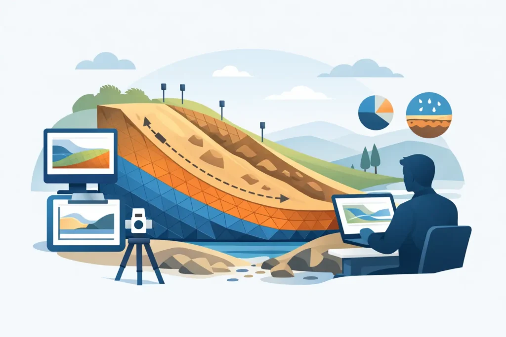 Slope Stability Analysis by Finite Elements