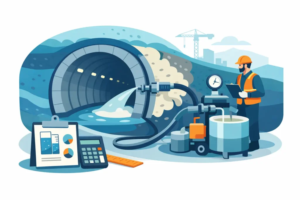 Tunnel Grouting Calculation Example in Practice