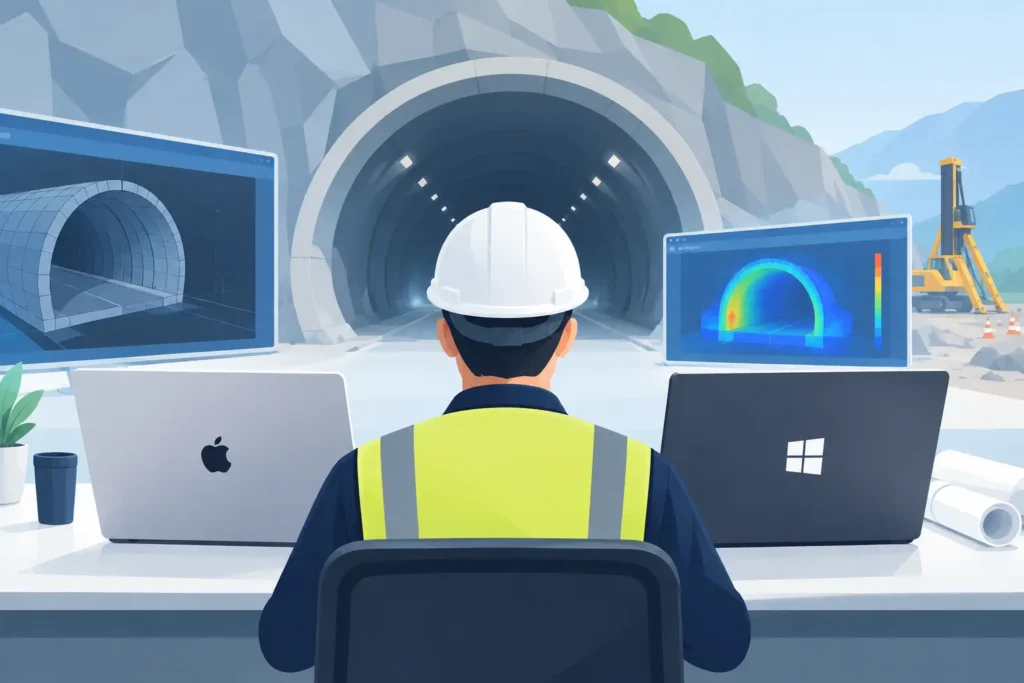 Mac or Windows for Tunnel Engineers at Work